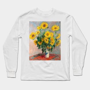 Bouquet of Sunflowers (1881) by Claude Monet Long Sleeve T-Shirt